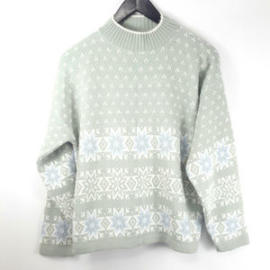 Vintage 90's Sweater XL Snowflake Pattern